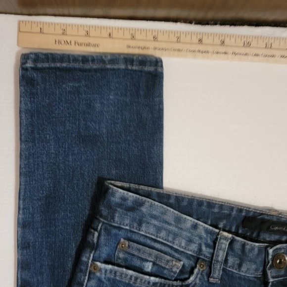Calvin Klein Distressed Boot Cut Jeans Size 4 / 27 - Picture 10 of 11